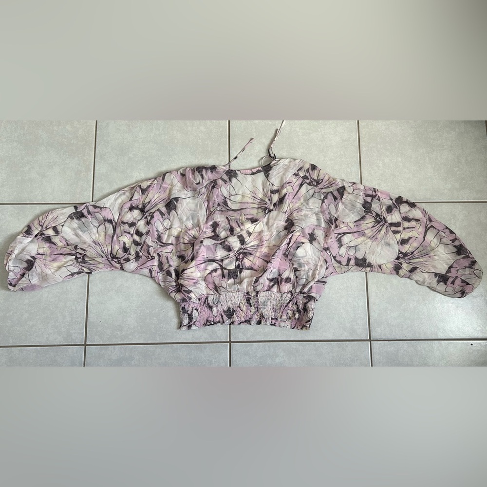 Anthropologie Sheer Peasant Top - Picture 6 of 13